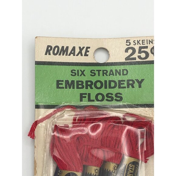 Romaxe Six Strand Embroidery Floss 5 Skeins Red/Yellow/Green Cotton Thread Craft - Picture 5 of 7